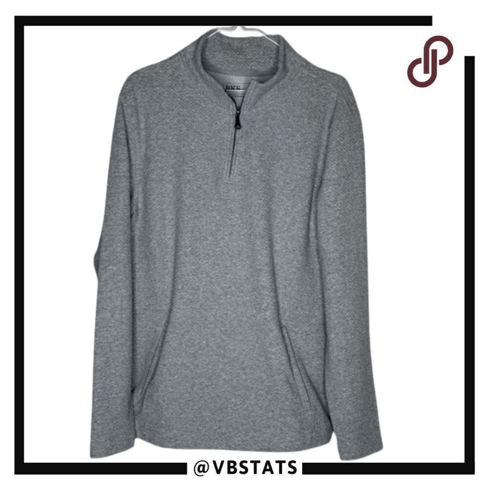 BKE Men's‎ 1/4 Zip Pullover Performance Sweater Gray Size Medium